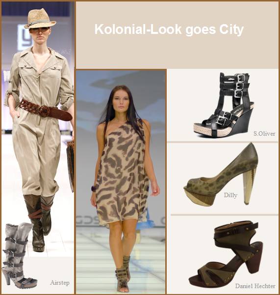 Modetrend Kolonial-Look, Military-Look Passende Schuhe, Taschen und Accessoires zum Kolonial und Military Look
