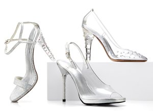 Stuart Weitzman kreierte den gläsernen Schuh für CINDERELLA und für alle Frauen, die sich im Glanz von  Swarovski-Kristallen einmal wie eine Prinzessin fühlen wollen die 