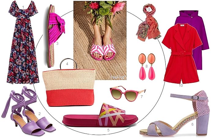 Sommerschuhe, Accessoires in rot und pink Sommerschuhe, Accessoires in rot und pink