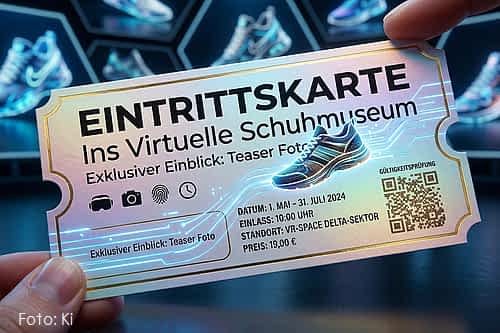 [title] - Lust auf eine Entdeckungsreise? Text: „In unserem virtuellen Schuhmuseum warten hunderte Geschichten darauf, entdeckt zu werden. Von historischen Schätzen bis zu verrückten Design-Experimenten – klick dich rein und lass dich inspirieren!